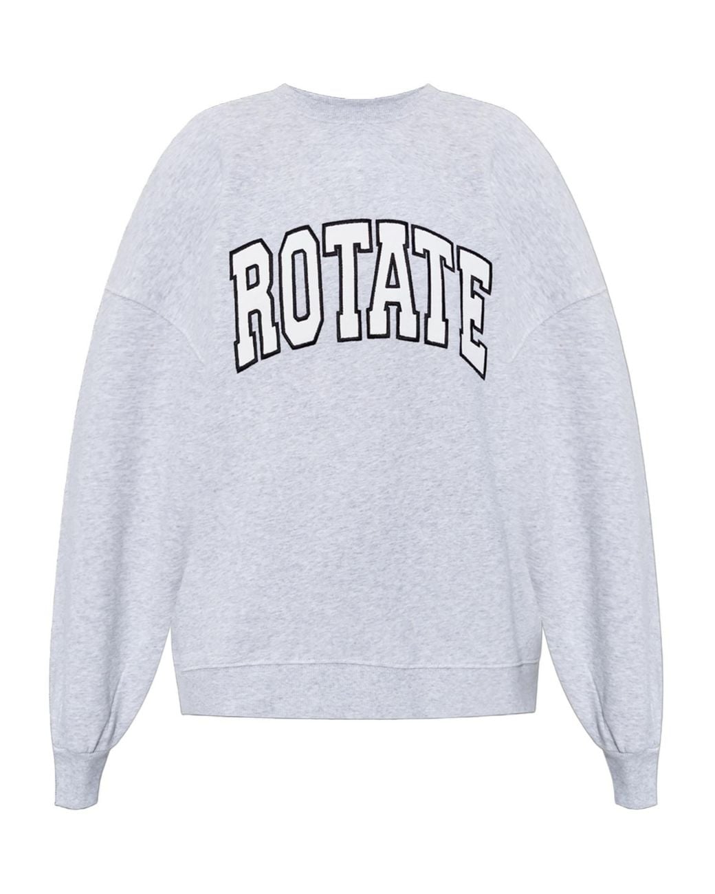 ROTATE BIRGER CHRISTENSEN Gray Heavy Crewneck Sweatshirt