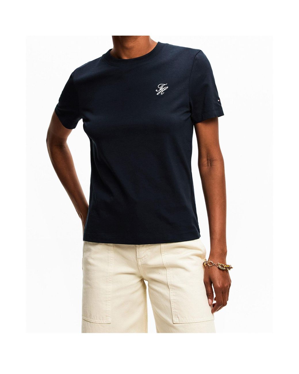 Tommy Hilfiger Blue Logo Crew Neck T-Shirt