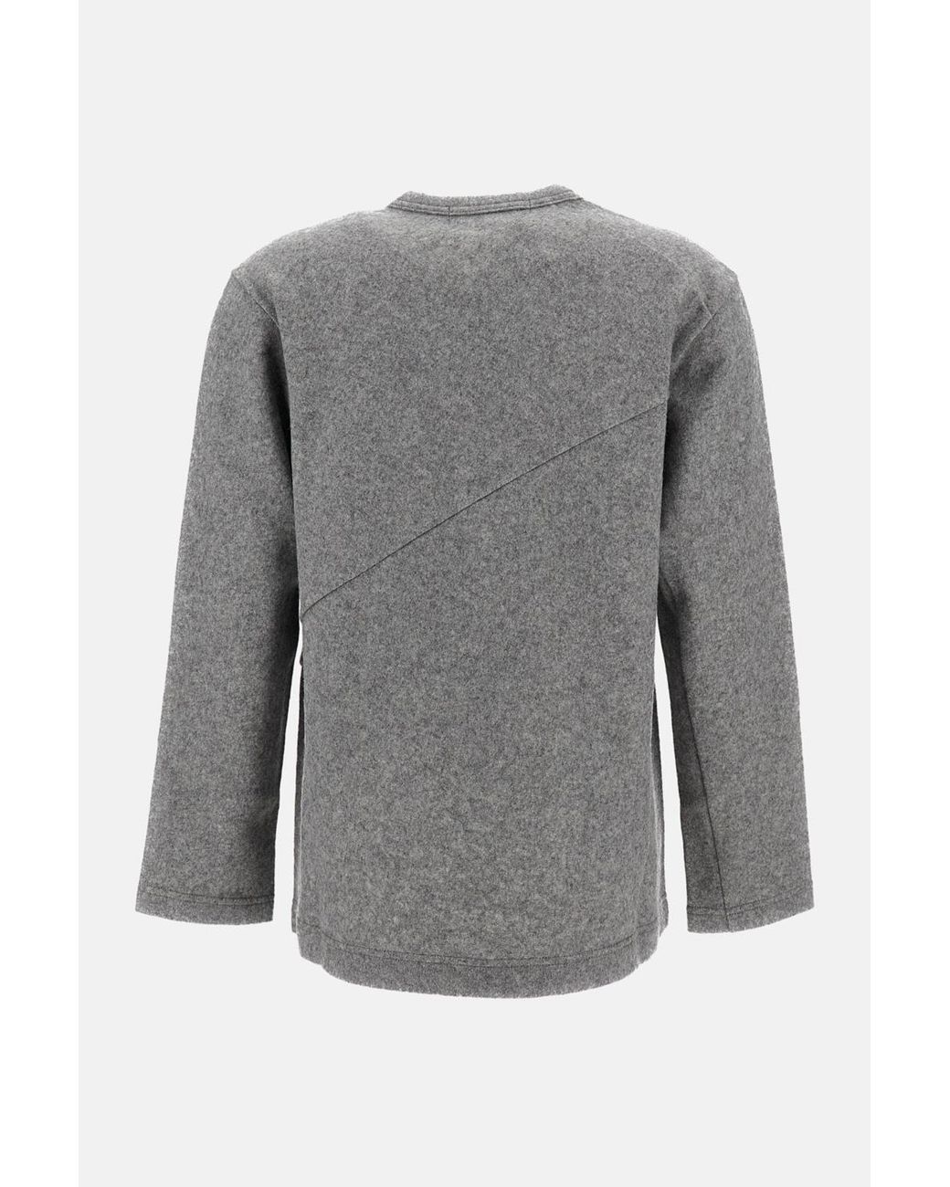 Comme des Garçons Gray Long-Sleeved Crewneck Sweatshirt