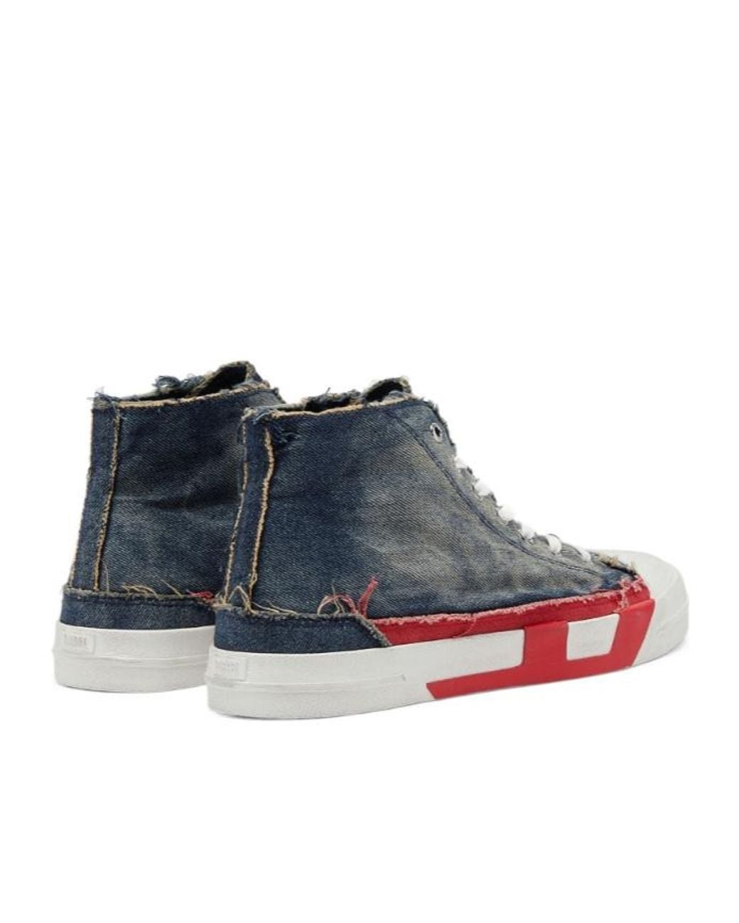 DIESEL Blue S-D-Verse Mid Ii Frayed Sneakers for men