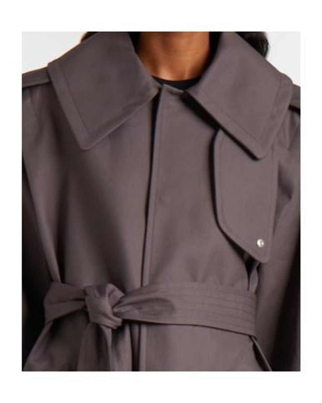 Victoria Beckham Brown Philippa Cotton Trench Coat