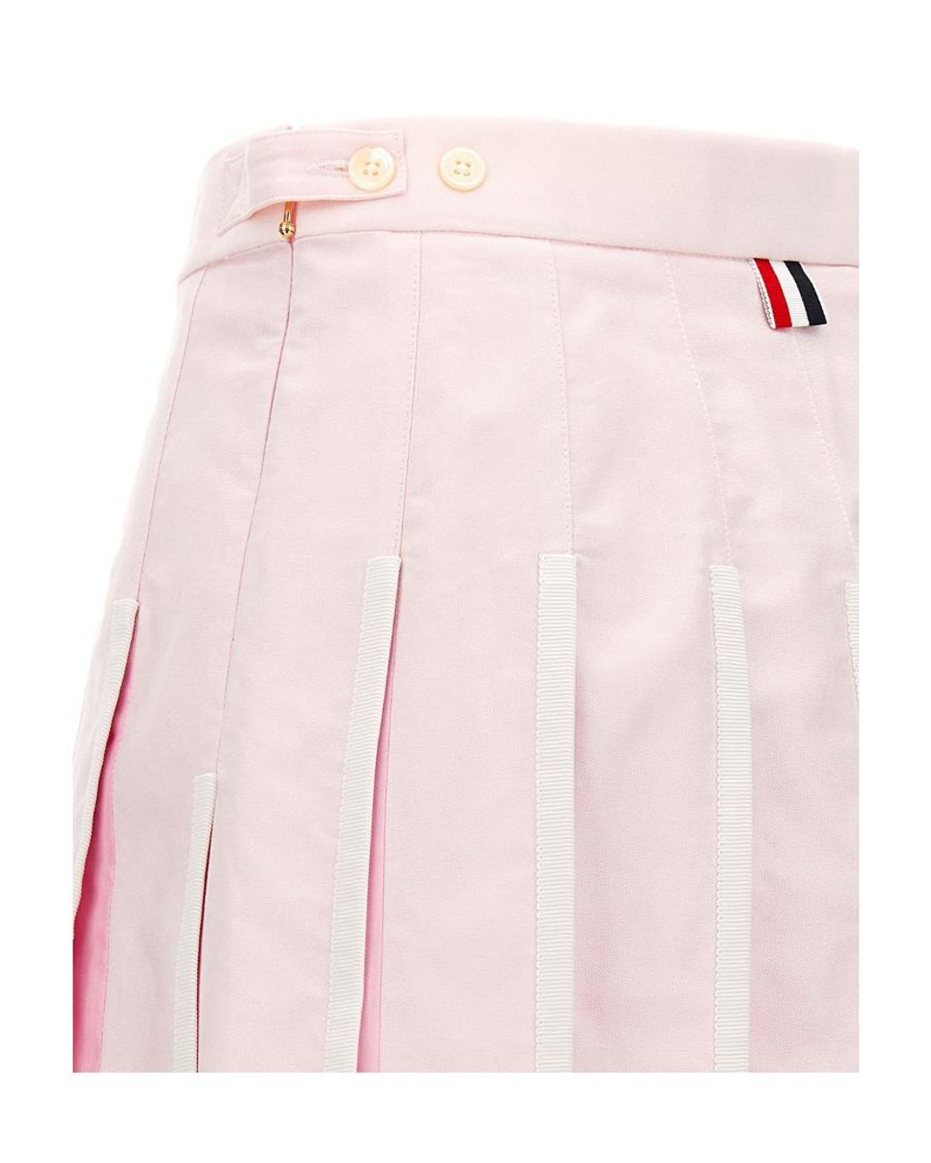 Thom Browne Pink Pleated Skirt