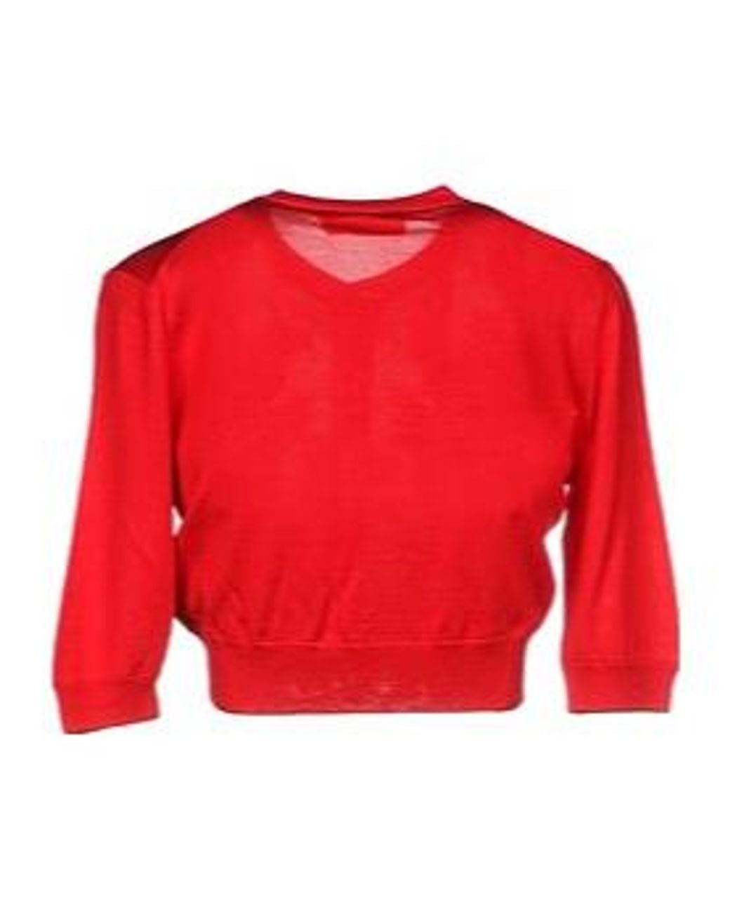 Dolce & Gabbana Red Solid-Color Knitted Top