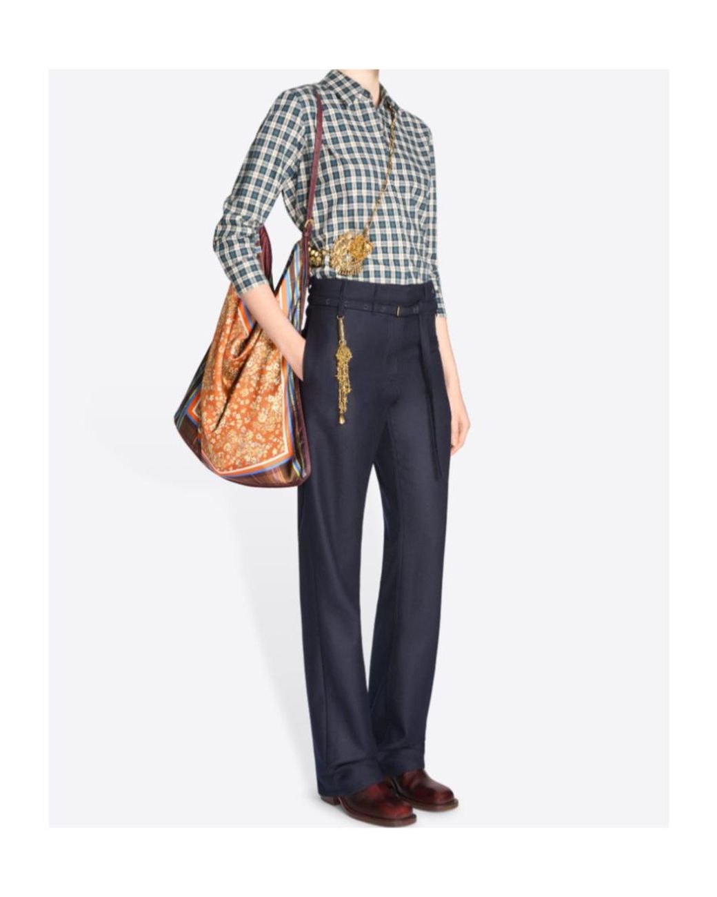 Dries Van Noten Red Oversized Scarf Bag