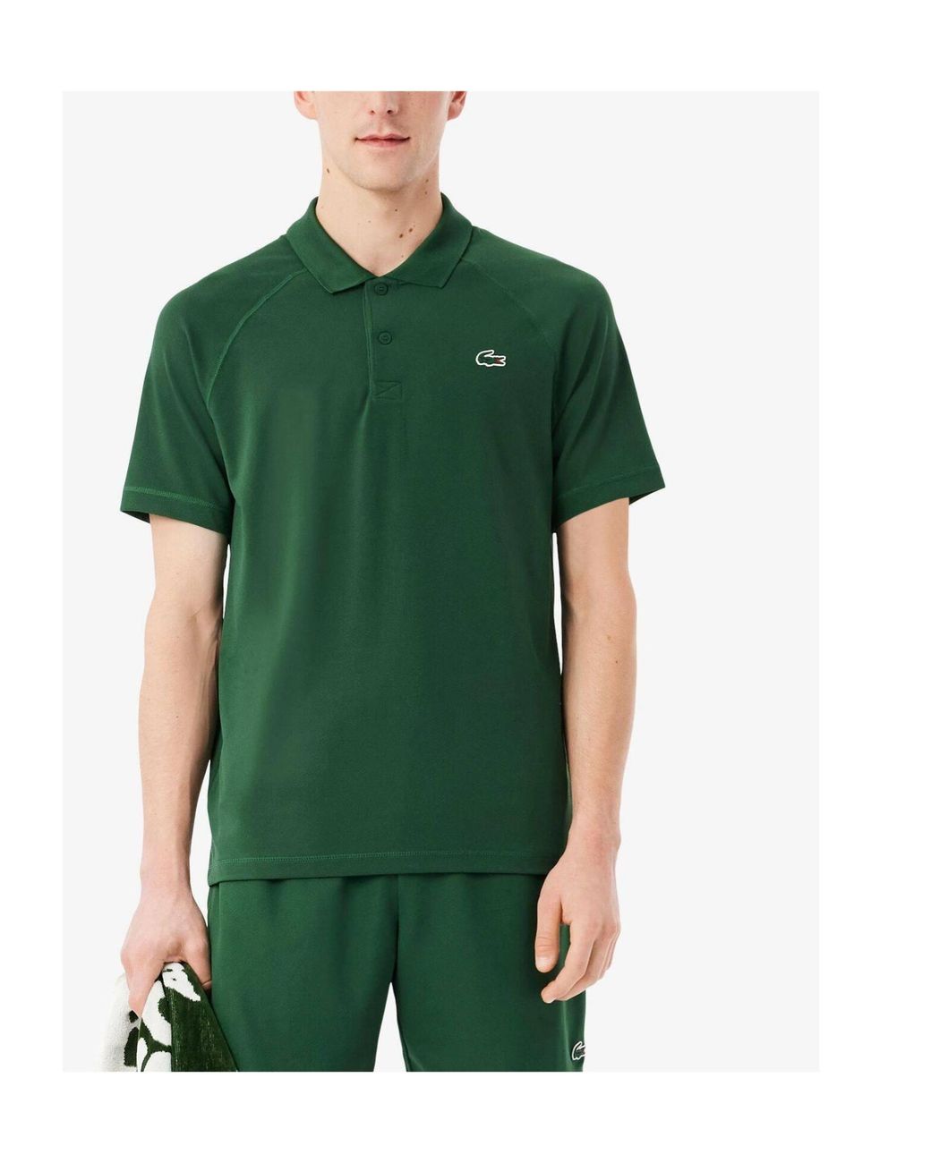 Lacoste Green Short Sleeve Performance Polo Shirt for men