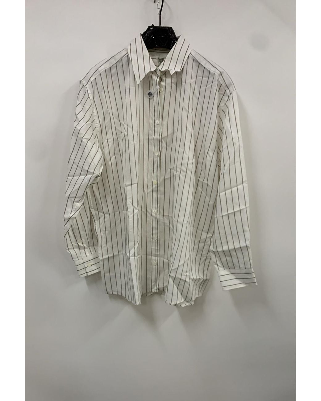 Totême White Totême Striped Long-Sleeved Shirt