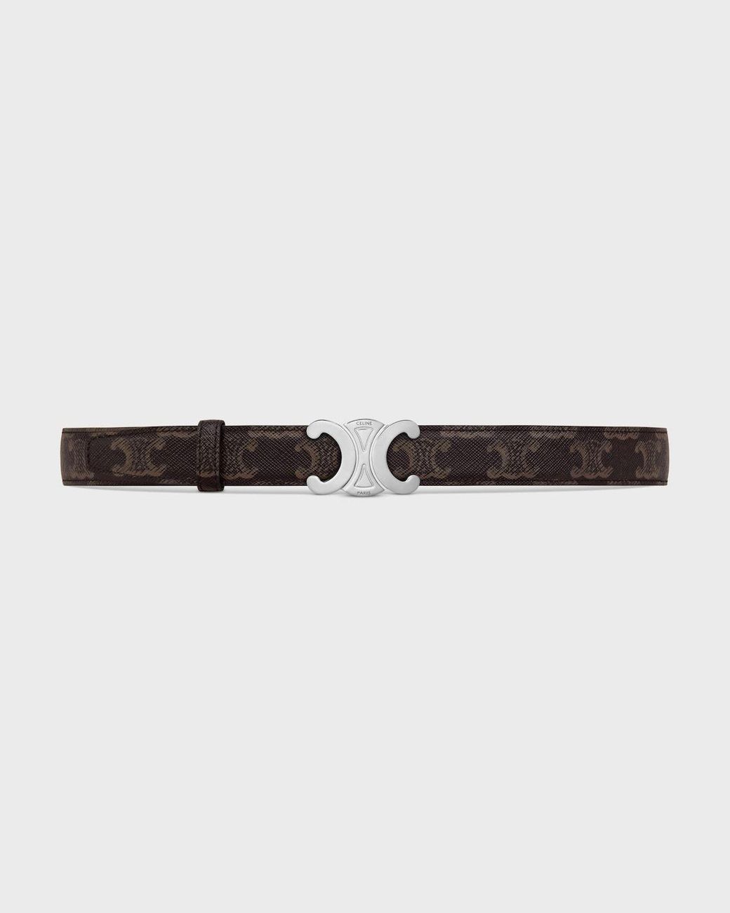 Céline White Triomphe Buckle And Reversible Belt for men