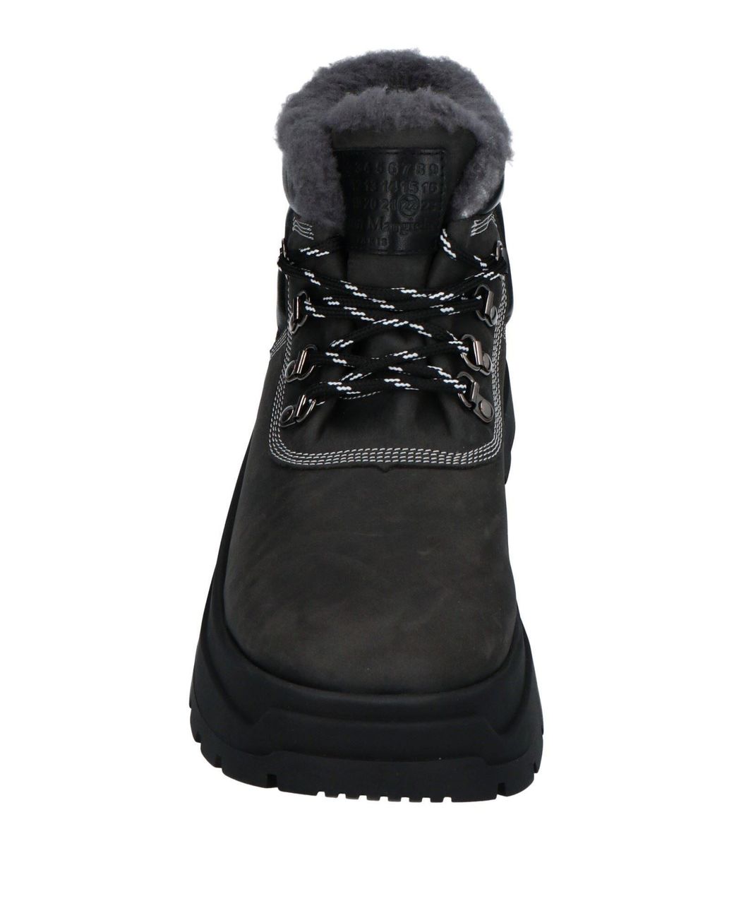 Maison Margiela Black Solid Color Ankle Boots