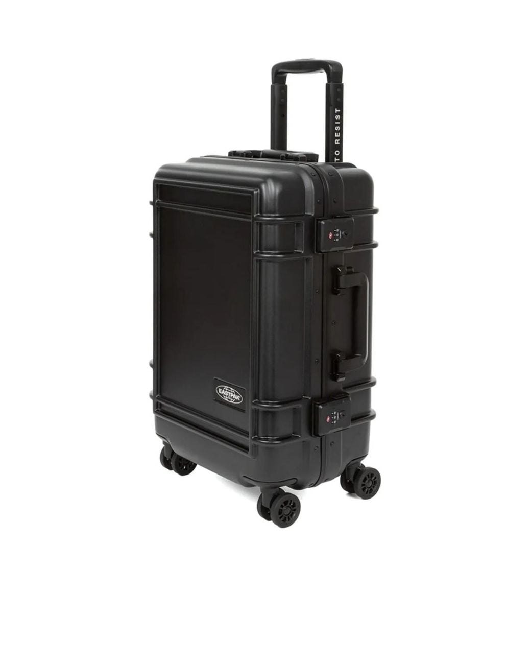 Eastpak Black Resistr Logo Printed Small Luggage Case for men