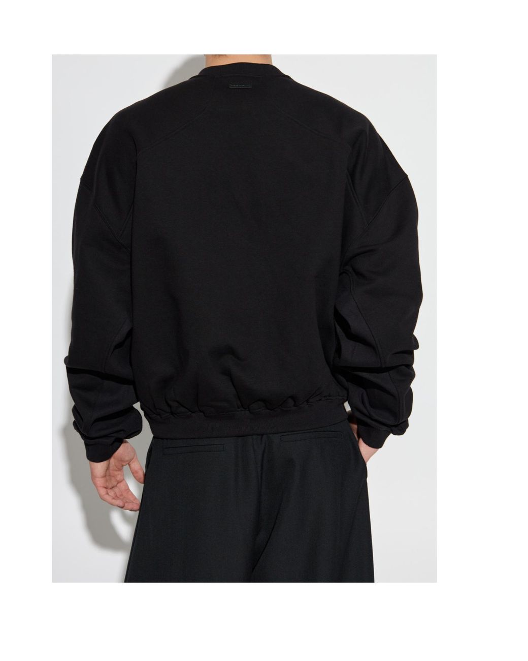 Dolce & Gabbana Black Logo Patch Crewneck Sweatshirt for men
