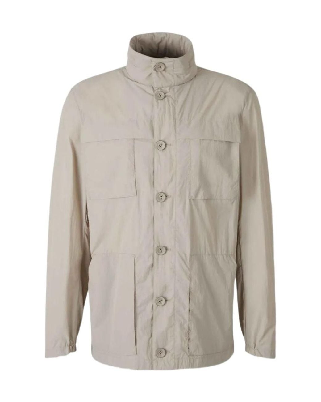 Herno Gray Button-Front Casual Jacket for men