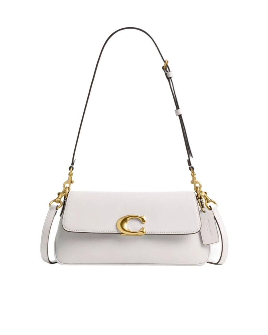 COACH White Jet Logo Shoulder Bag
