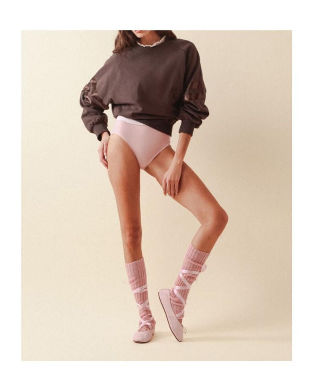 Repetto Brown Logo Trimmed Sweatshirt
