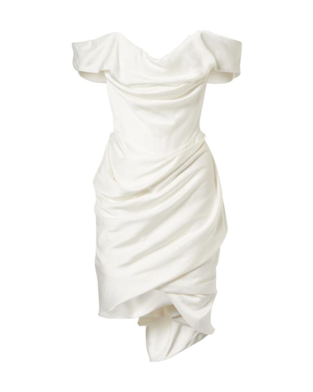 Vivienne Westwood White Nova Cora Off-Shoulder Minidress