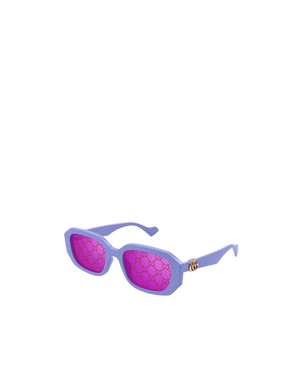 Gucci Purple Eyewear Rectangular Frame Sunglasses
