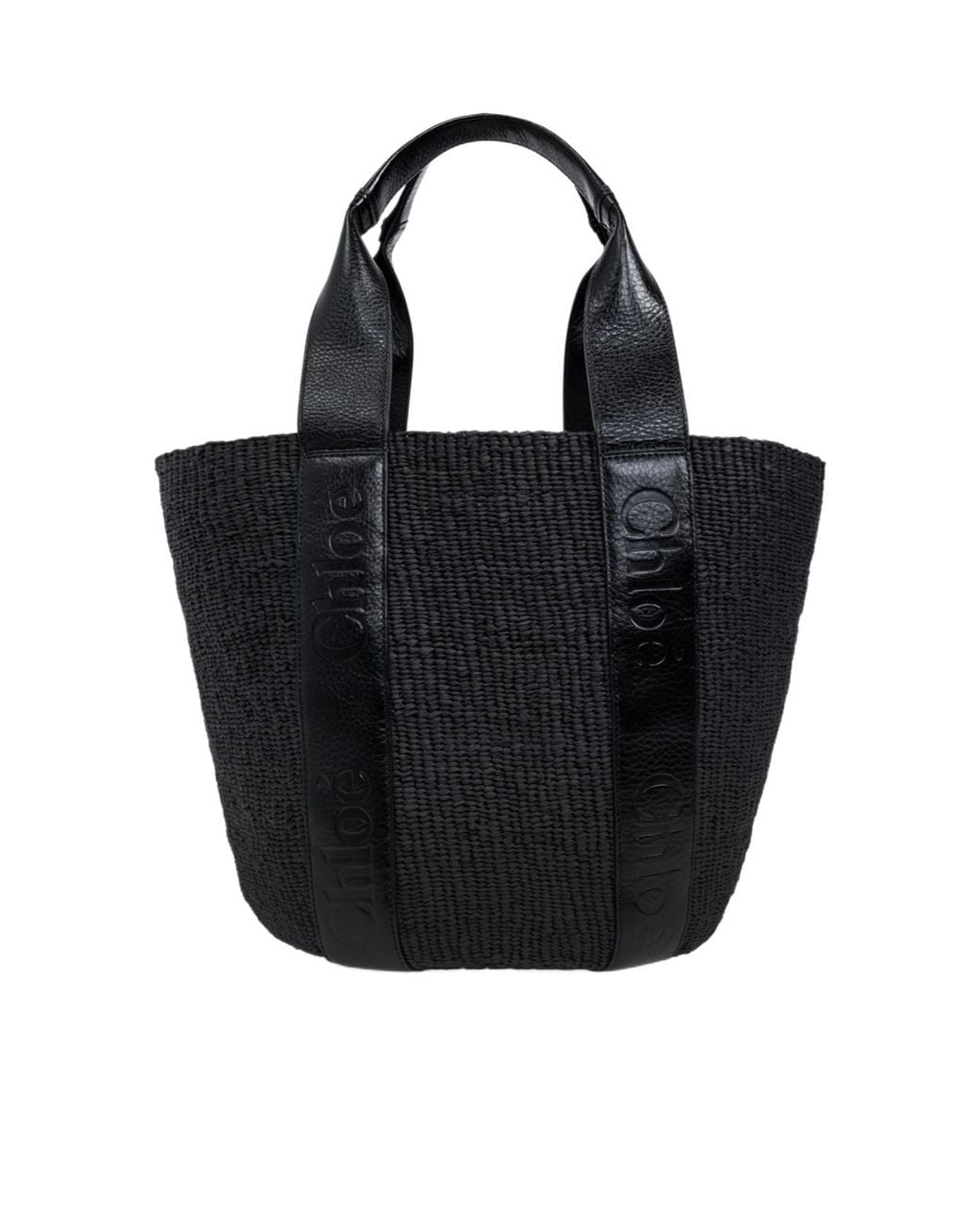 Chloé Black Chloé Woody Large Tote Bag
