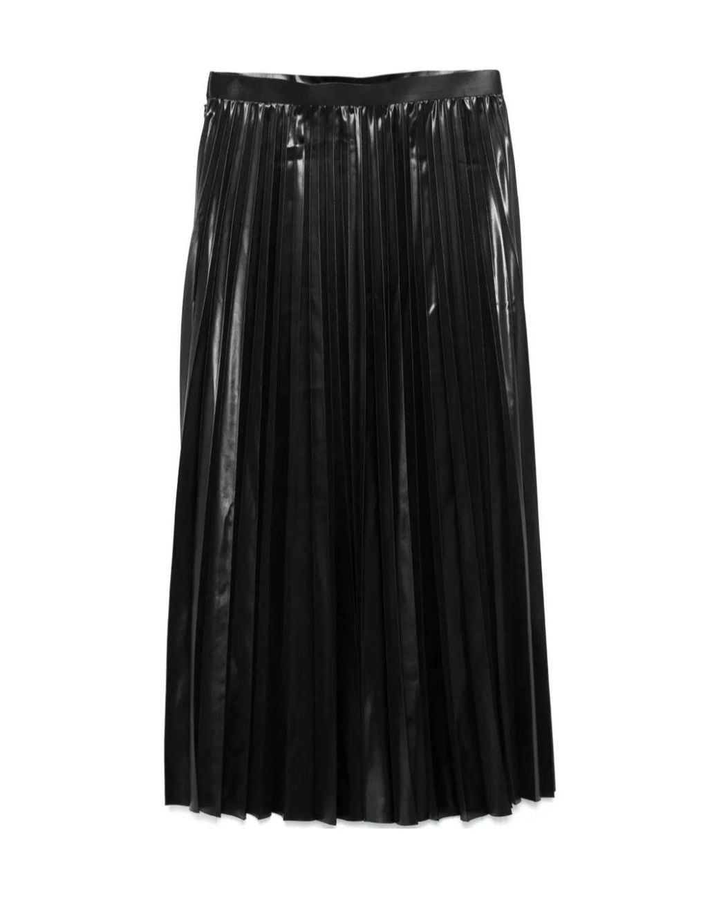 Junya Watanabe Black Pleated Midi Skirt