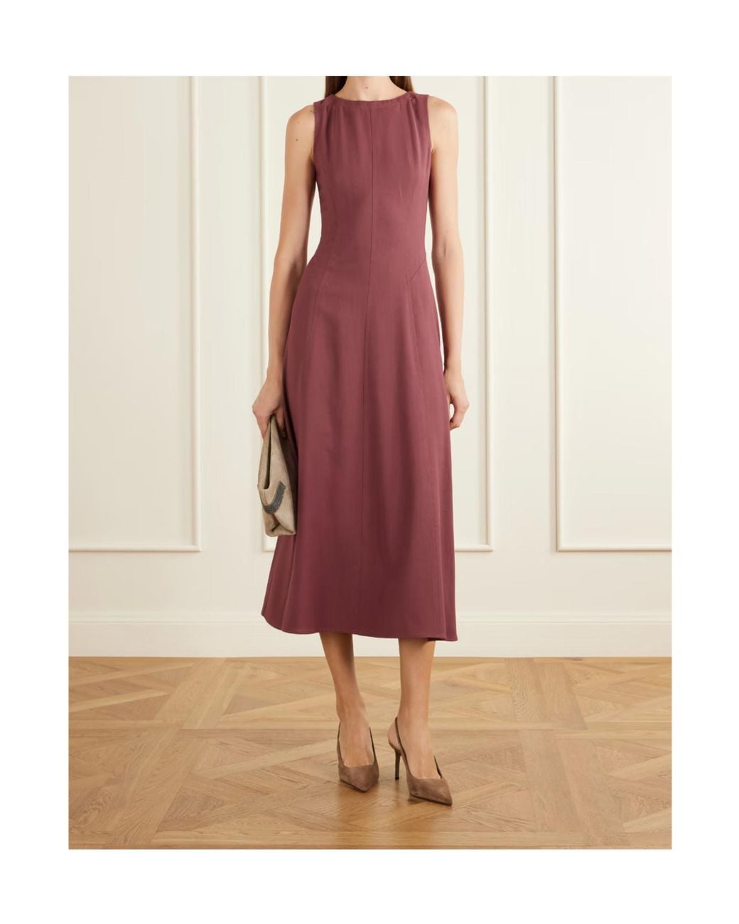 Brunello Cucinelli Purple Sleeveless Dress