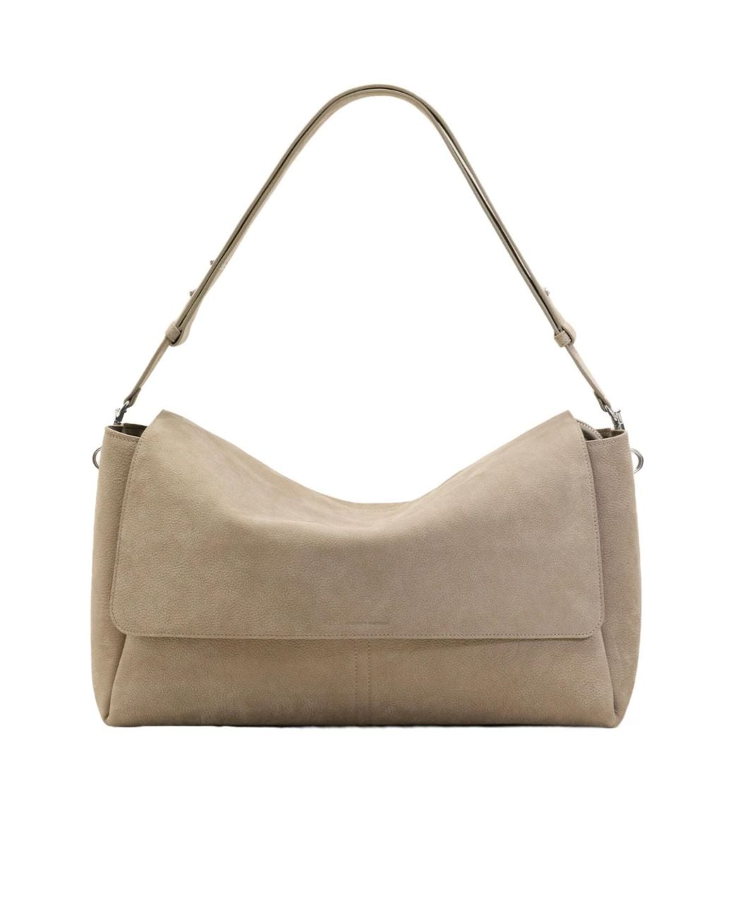 AMI Gray Ami Large Flap Carrousel Bag for men