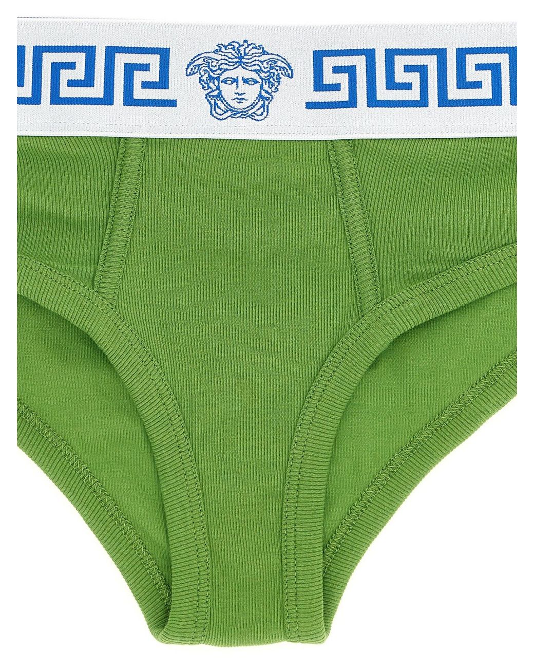 Versace Green Ribbed Stretch Briefs