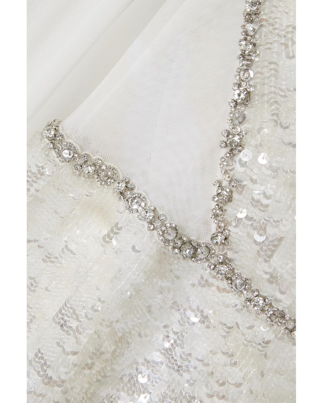 Jenny Packham White Sequined Dress