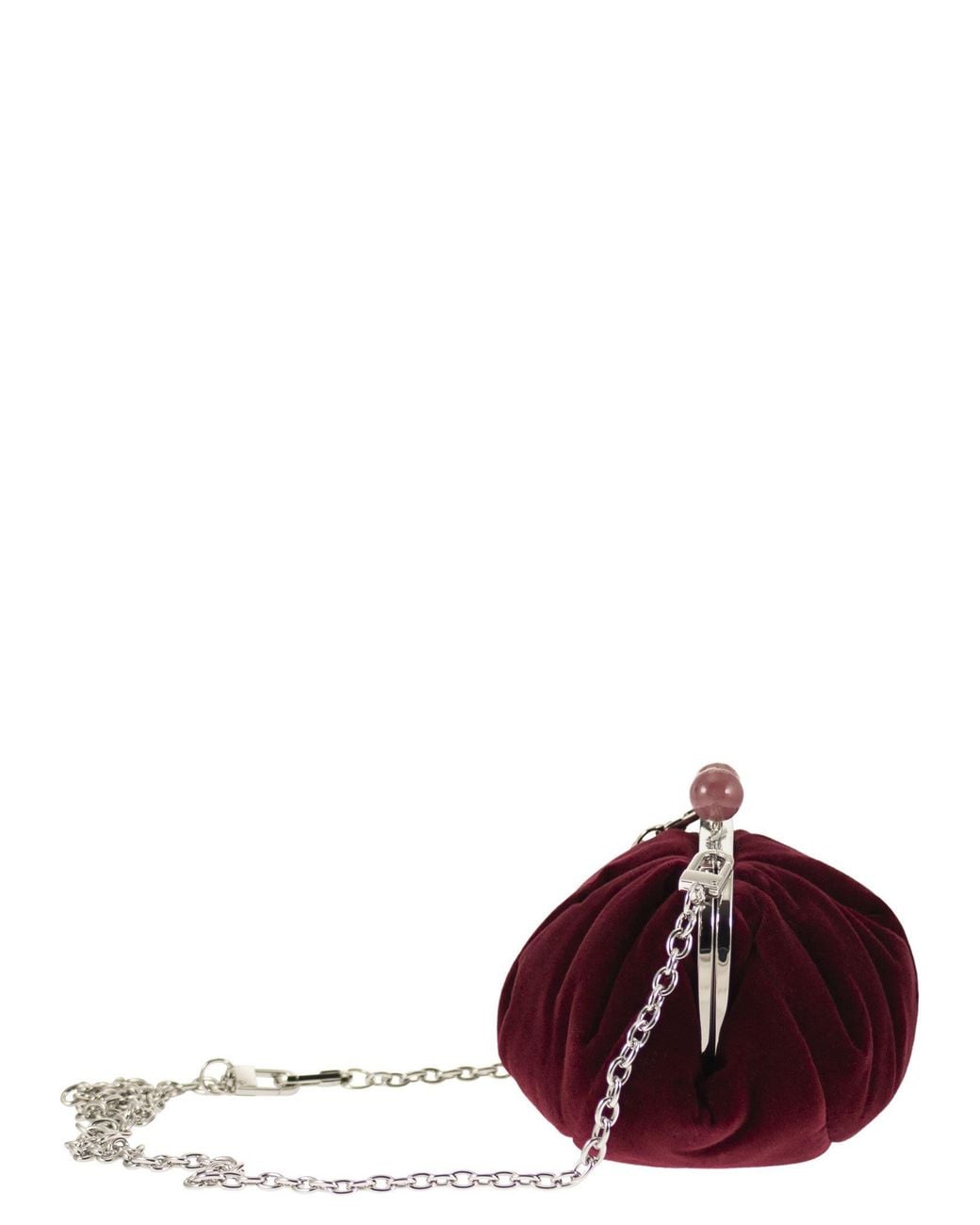 Weekend by Maxmara Red Wkagiochi Velvet Chain Clutch Bag