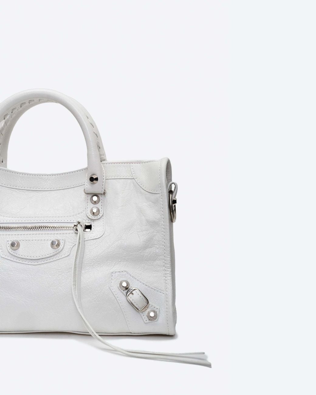 Balenciaga White Le City Top Handle Bag for men