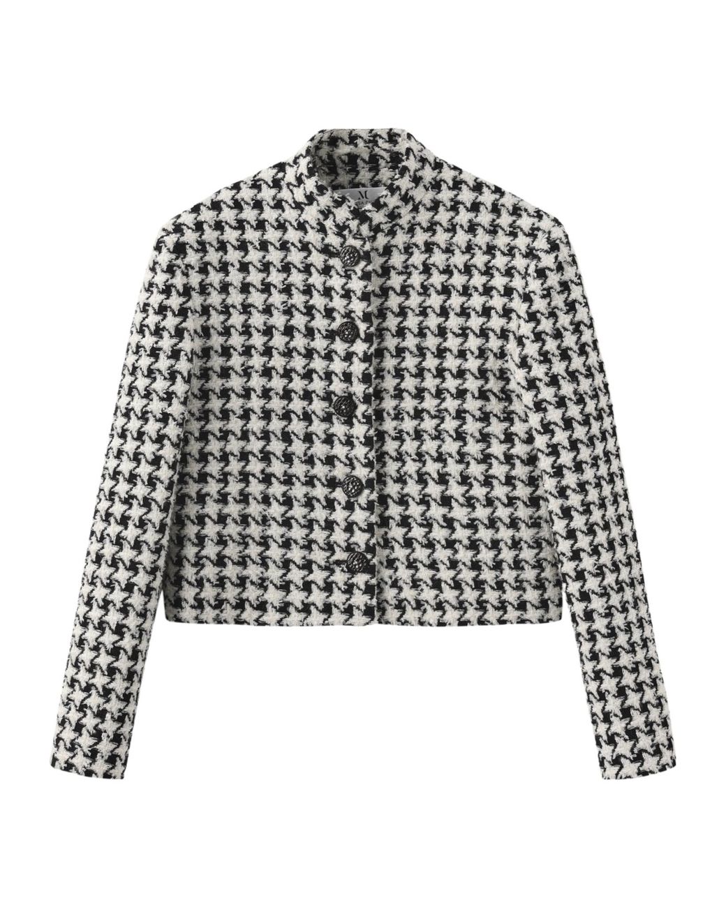 Marissa Chiara Black Houndstooth Casual Jacket