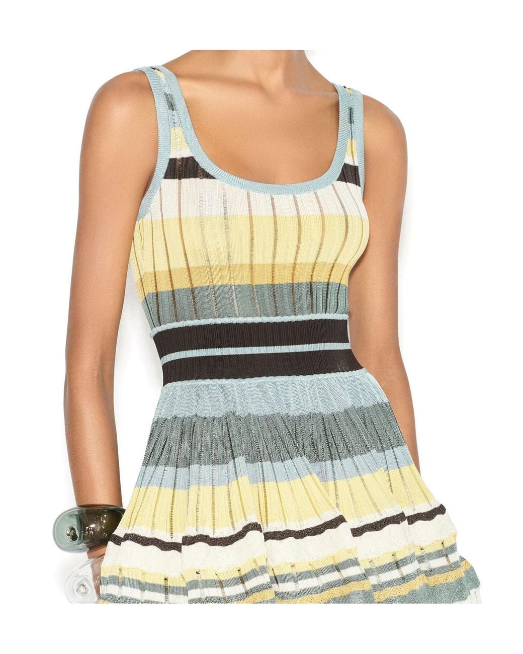Alaïa White Stripe Mini Dress