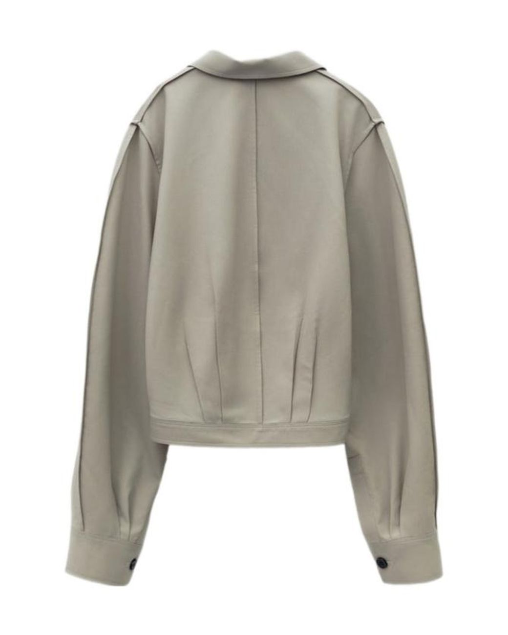 Low Classic Gray Pinched Shirt Jacket