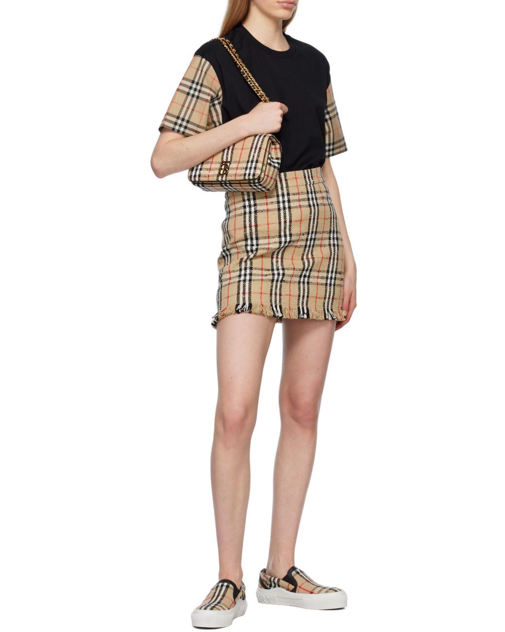 Burberry Brown Vintage Checked Small Lola Shoulder Bag