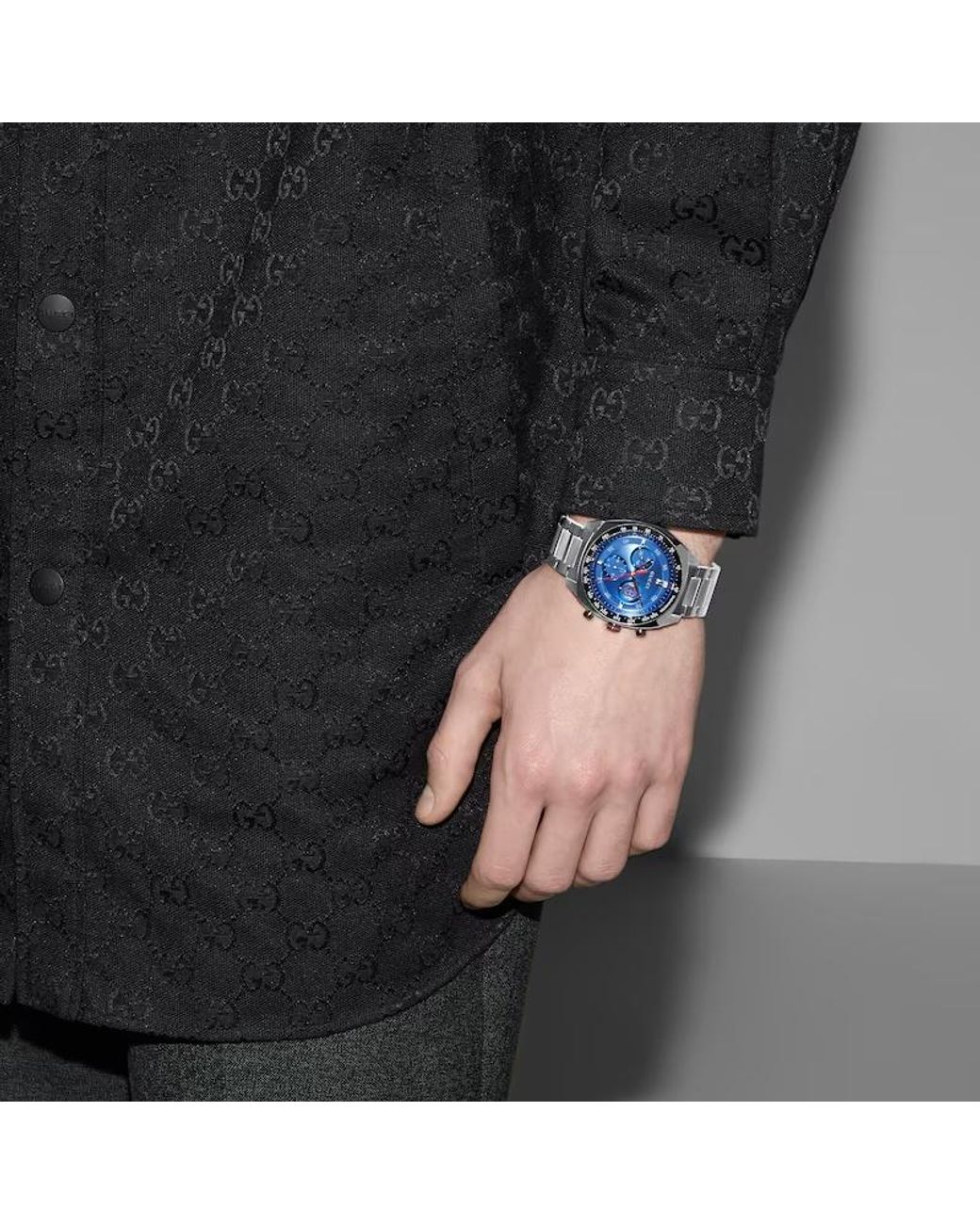 Gucci Blue Interlocking Watch, 41Mm for men