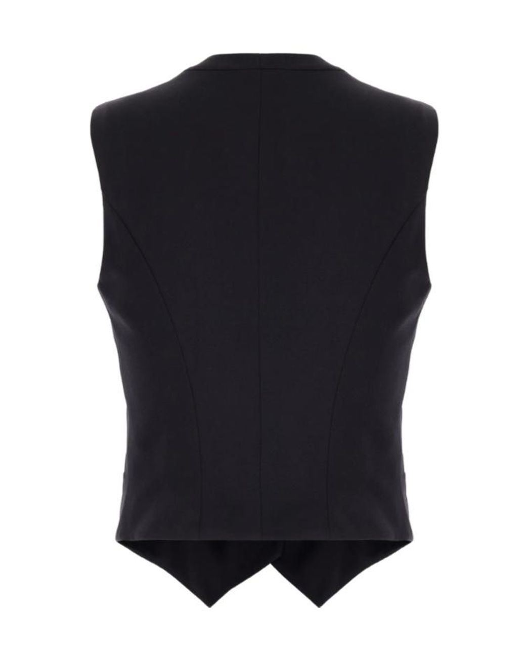 McQueen Black Buttoned Vest
