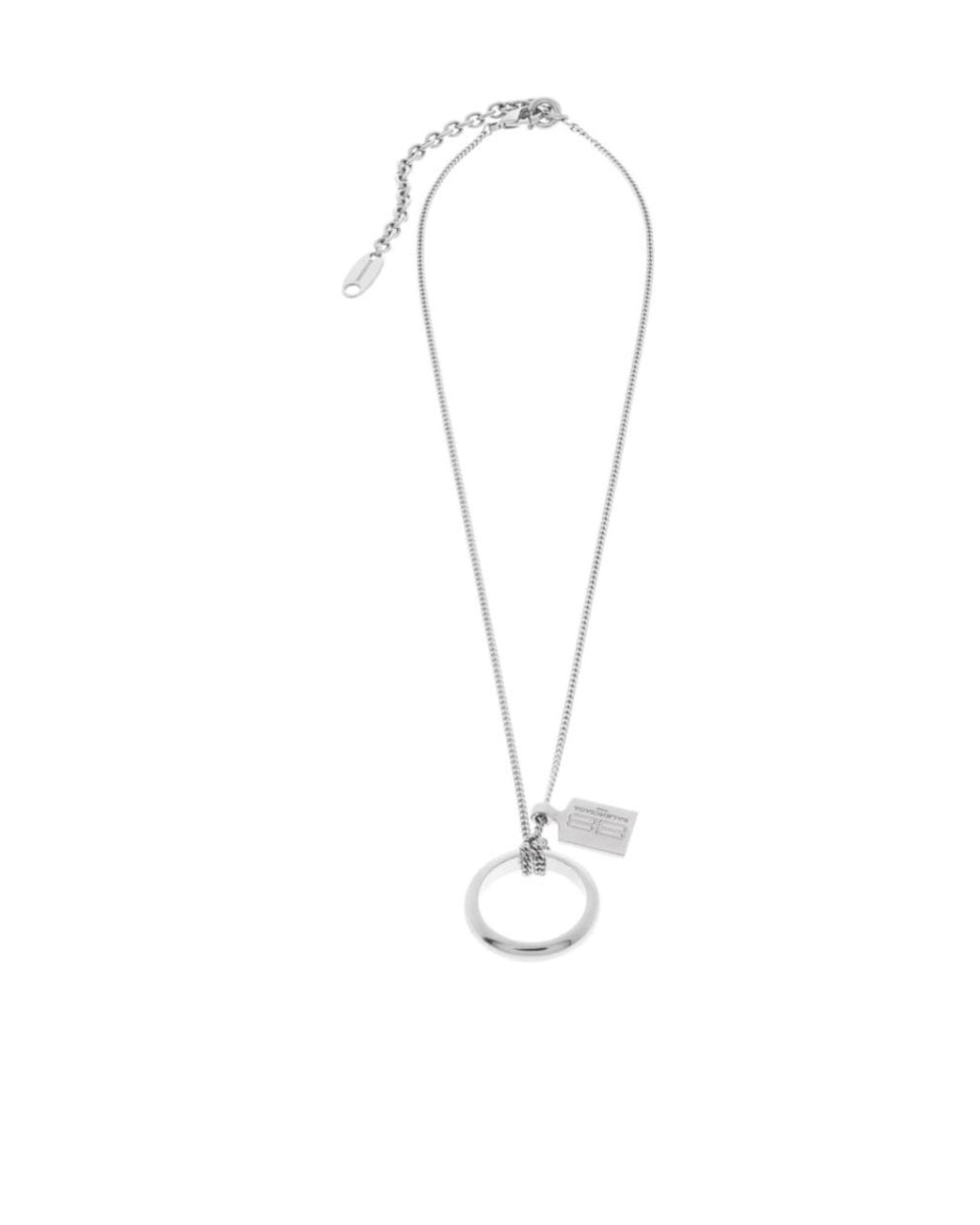 Balenciaga White Ring Pendant Necklace