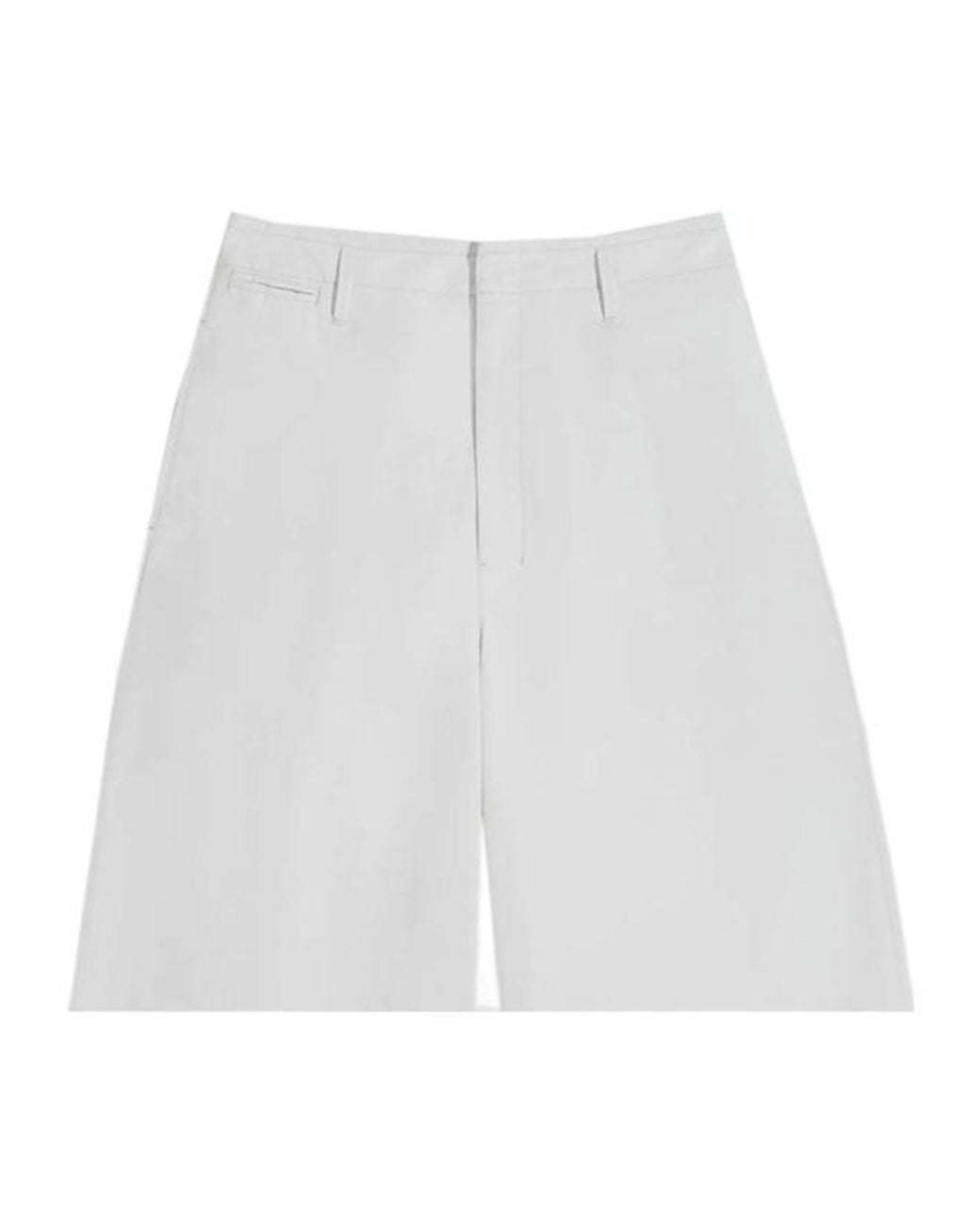 Lemaire White Wide Leg Chino Trousers