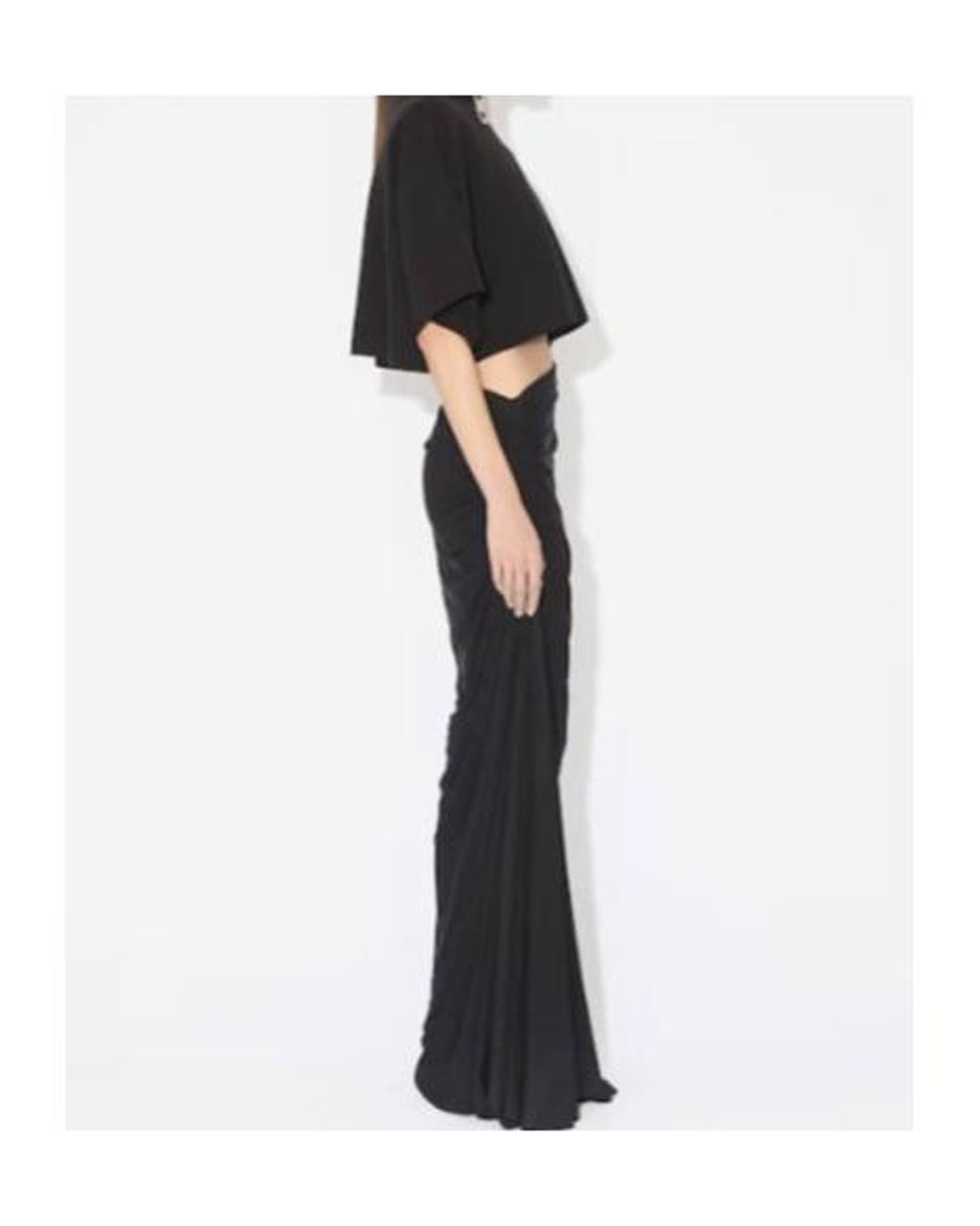 Alaïa Black Alaïa Soft Jersey Draped Skirt