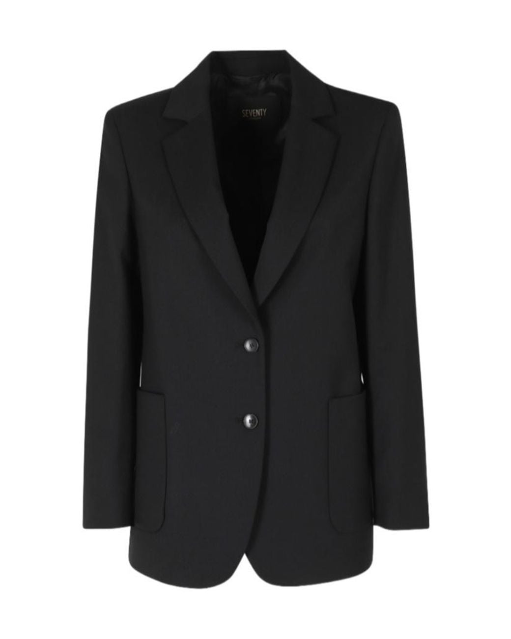 Seventy Black Single-Breasted Blazer