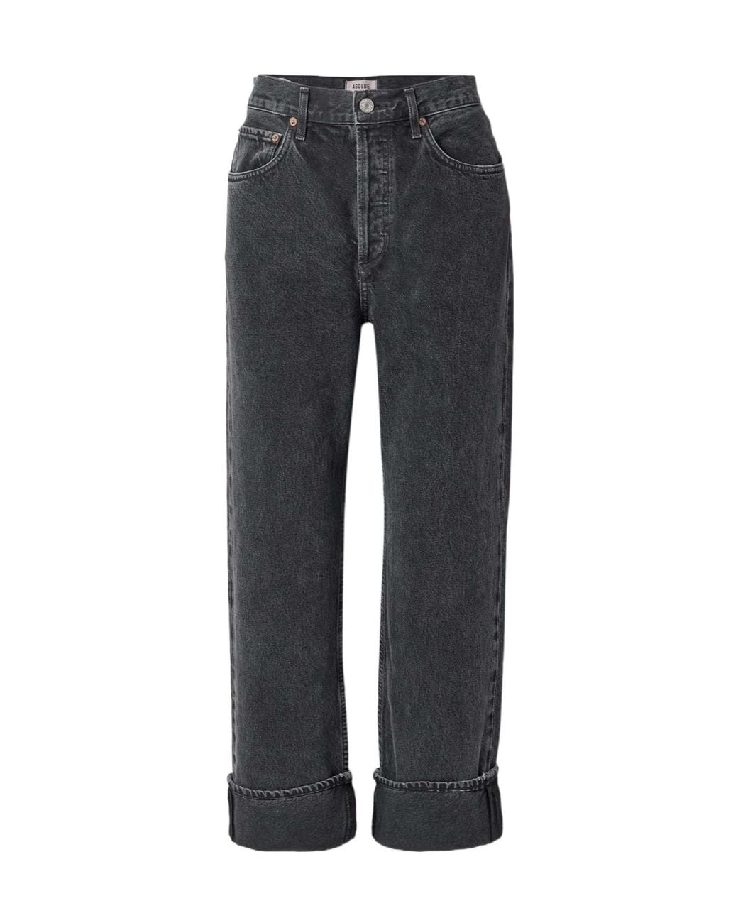 Agolde Gray Straight Jeans