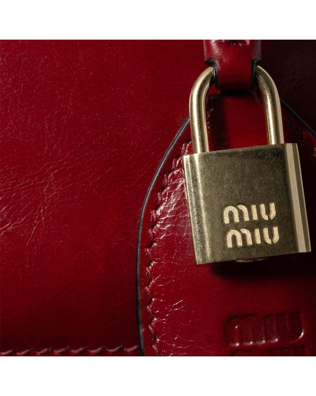 Miu Miu Red Vivant Shiny Leather Mini-Bag