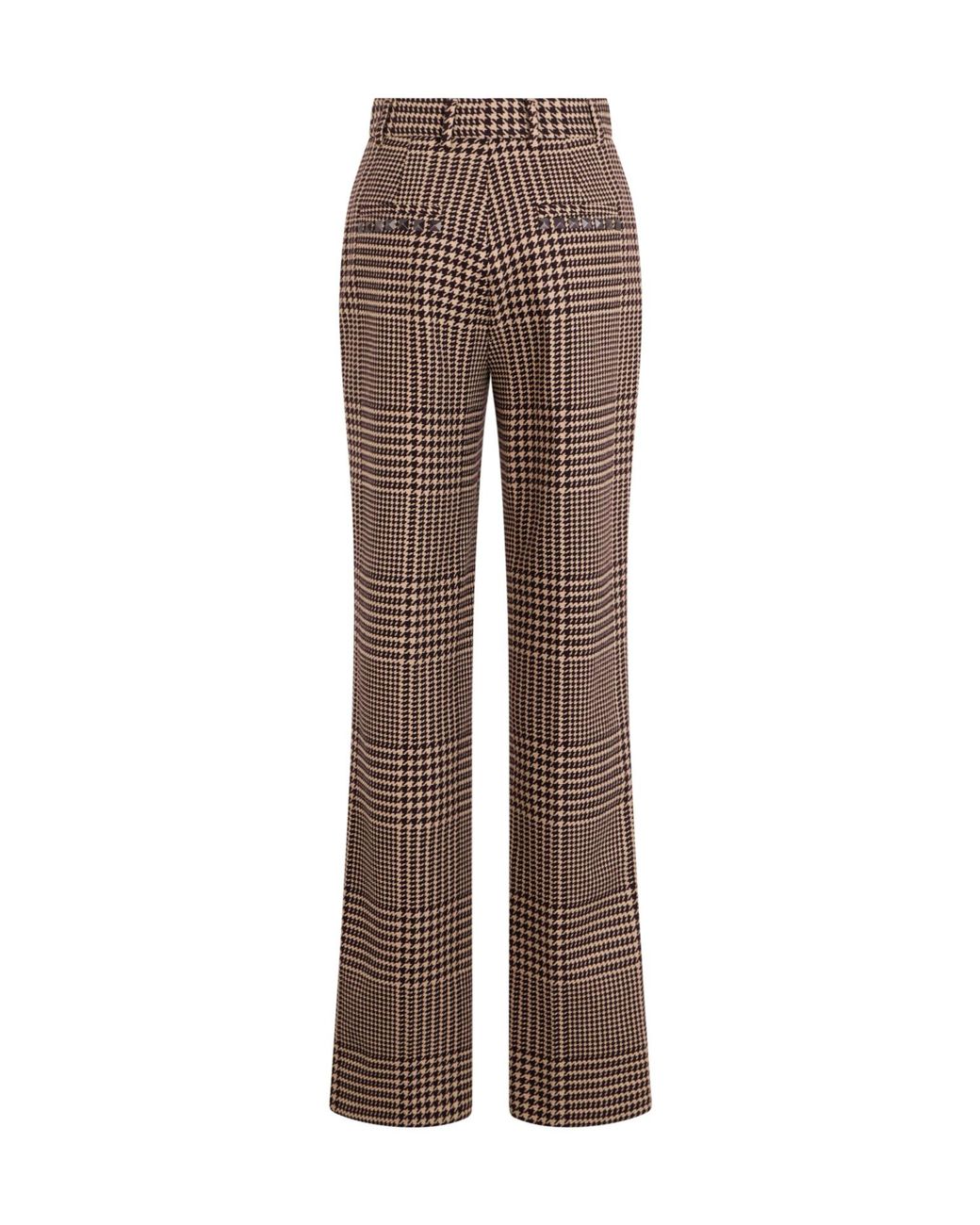 GIUSEPPE DI MORABITO Brown High-Waist Houndstooth Pants