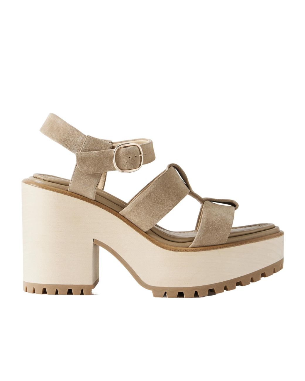 Gabriela Hearst White Hera Suede Platform Sandals