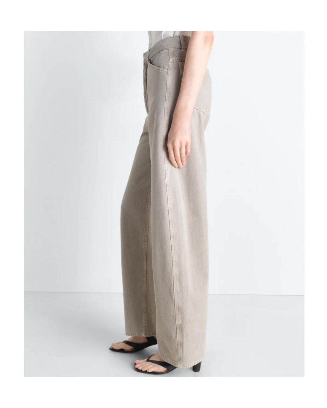 Lemaire White High-Waist Curved-Leg Jeans