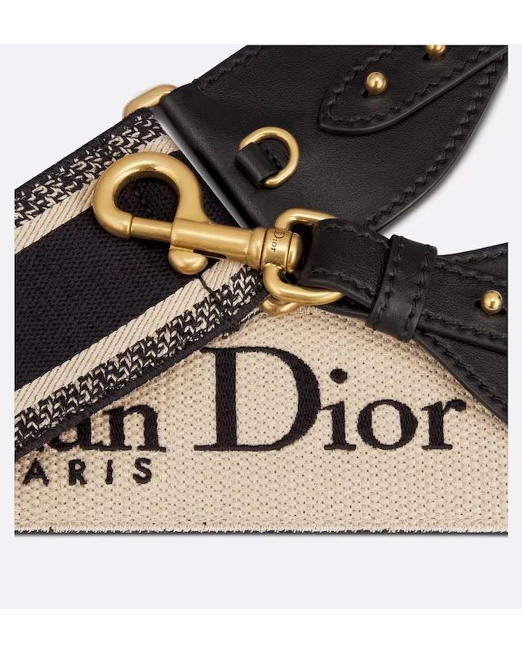 Dior White Adjustable Shoulder Strap With Ring