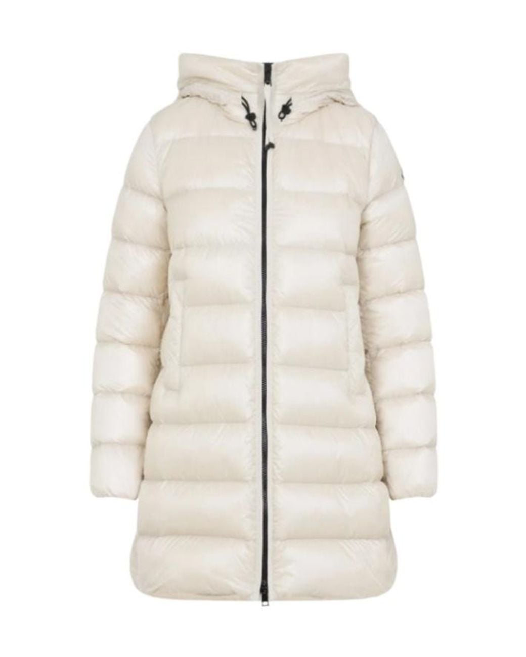 Moncler White Suyenne Zip-Up Quilted Coat