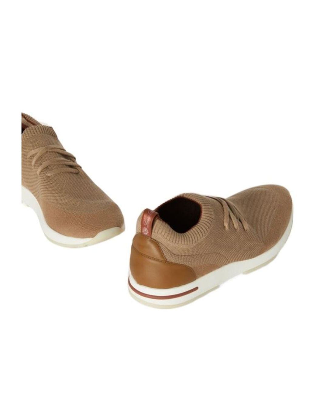 Loro Piana Brown 360 Lp Flexy Walk Knitted Leather Sneakers for men