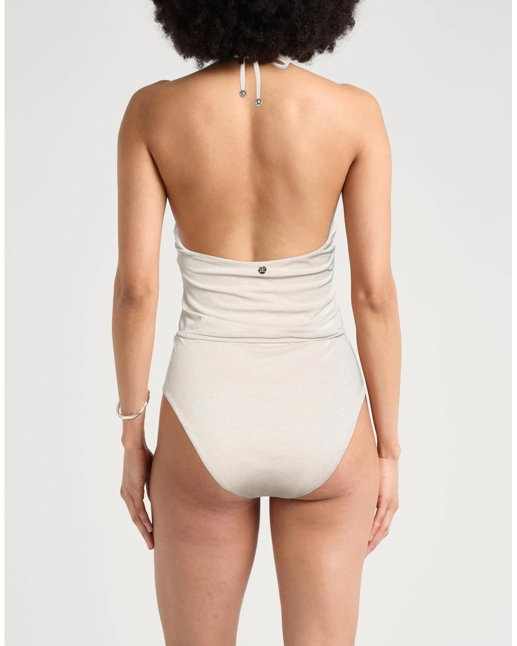 Max Mara White Tie Fasteningswimsuit