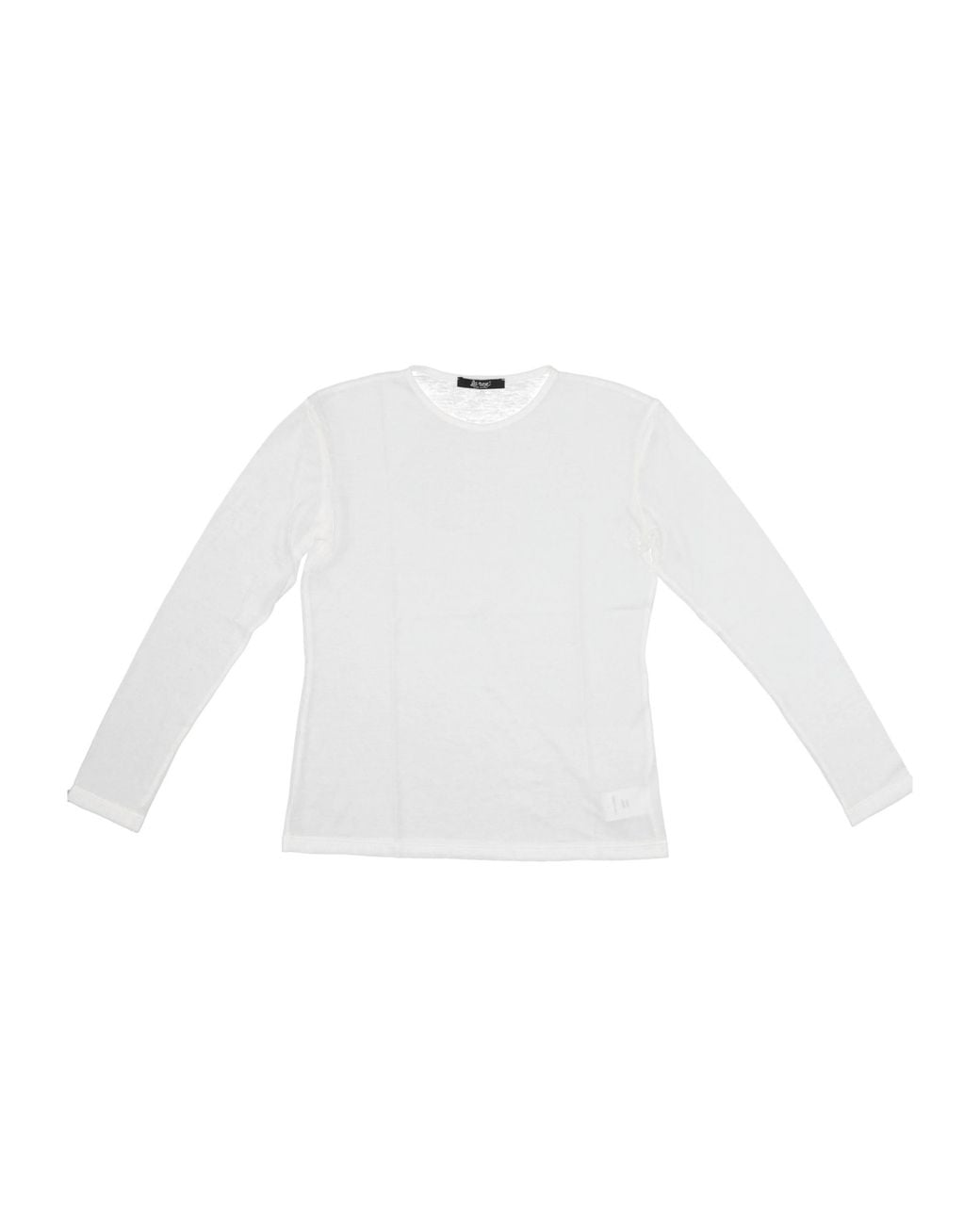 Lela Rose White Long-Sleeve Crew-Neck T-Shirt