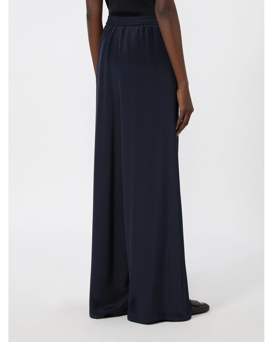 Max Mara Blue Volonta Wide-Leg Pants