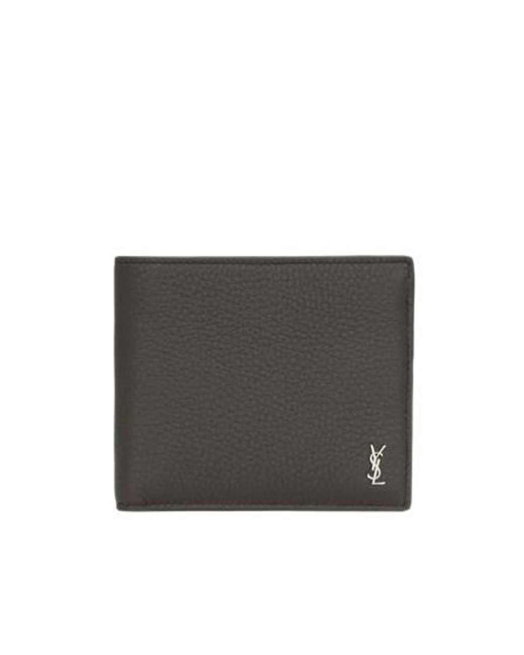 Saint Laurent Gray Logo Wallet for men