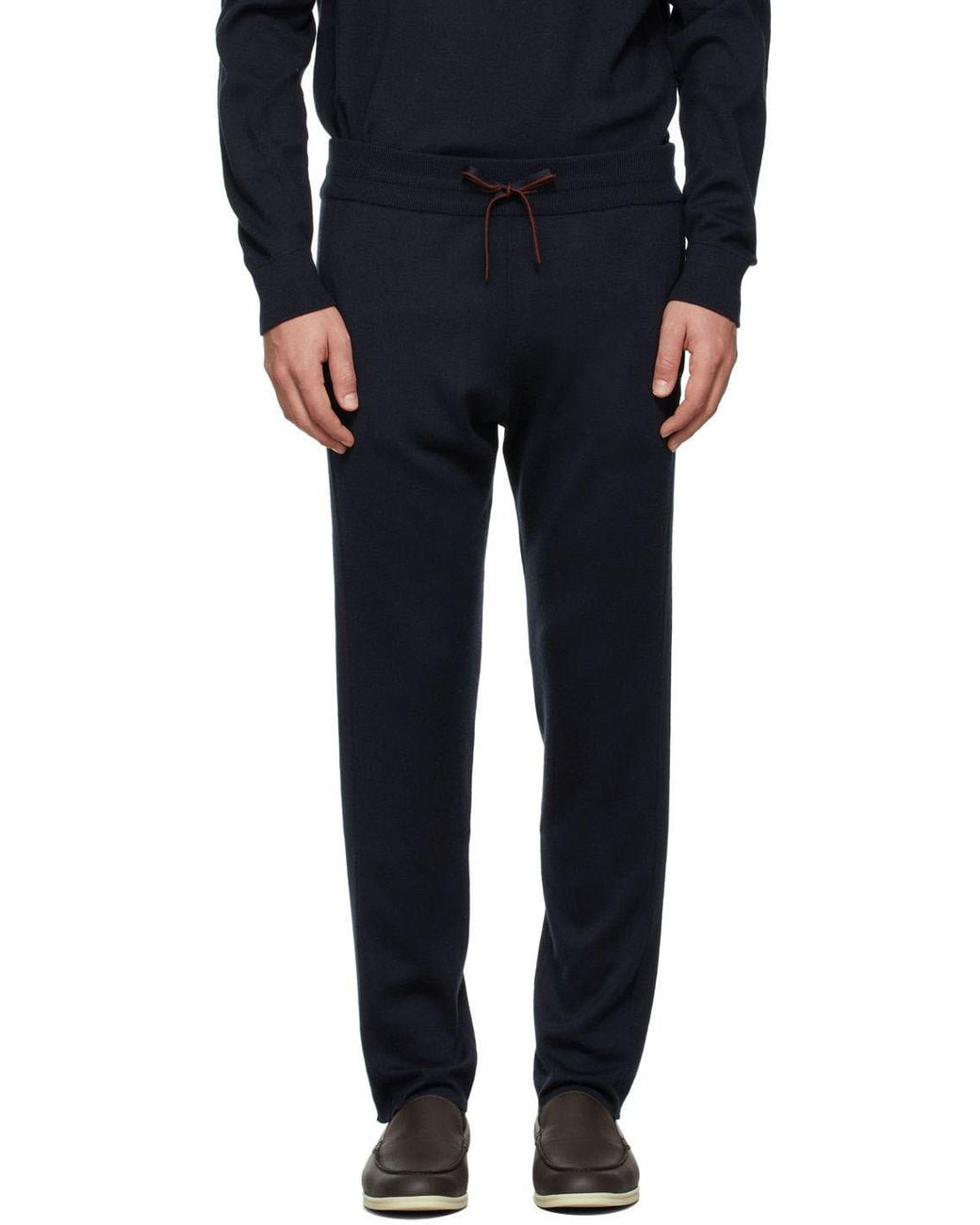 Loro Piana Blue Draw-Cord Strap Sweatpants for men